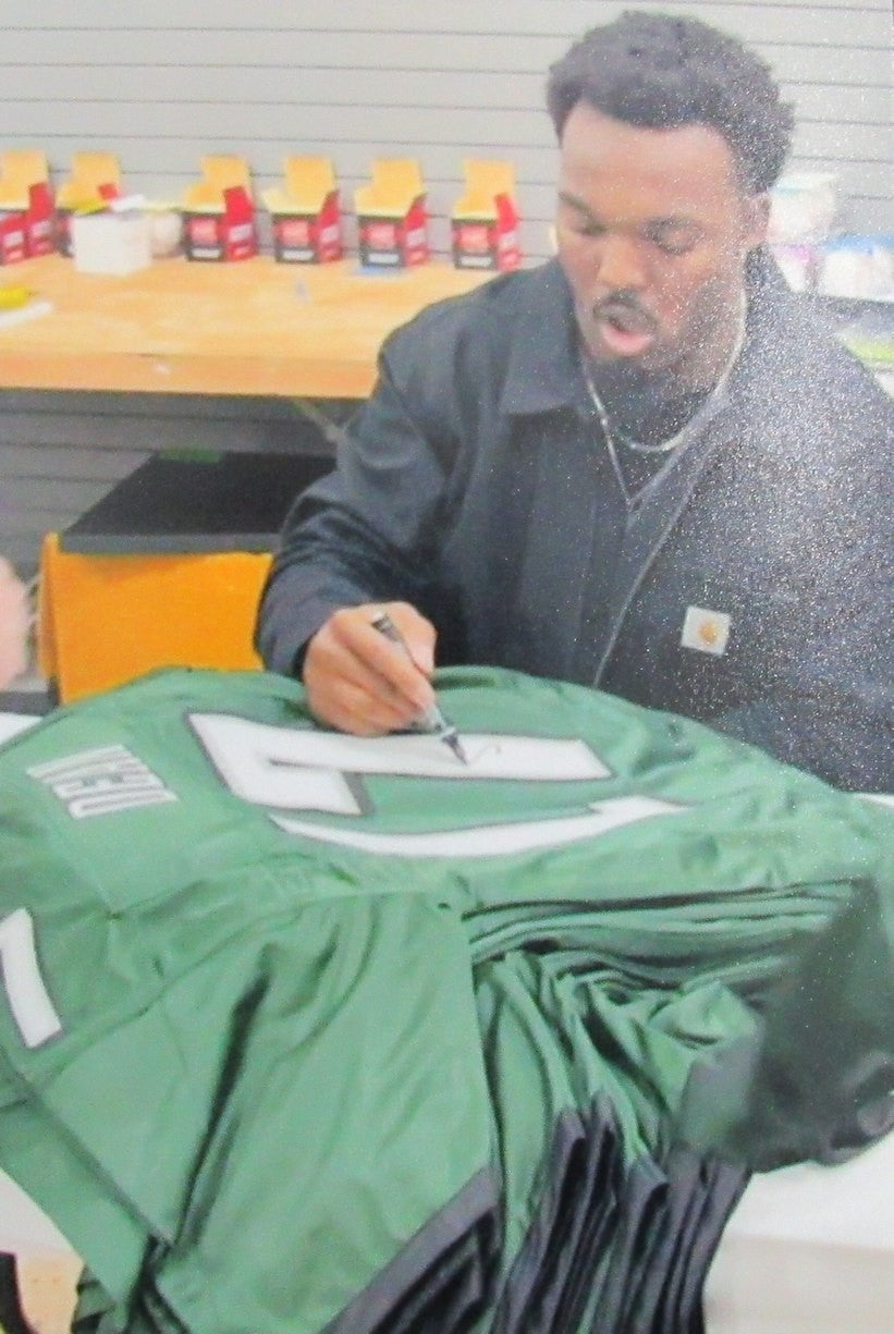 Nakobe Dean Signed/Auto Green Custom Football Jersey Eagles Psa/Dna 193060