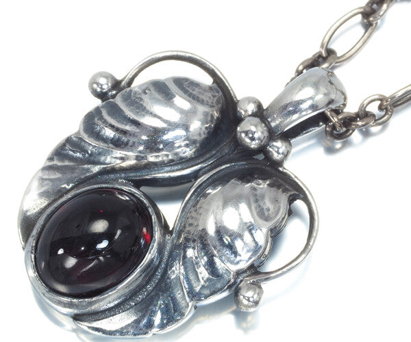 Georg Jensen Necklace Garnet Heritage 1994