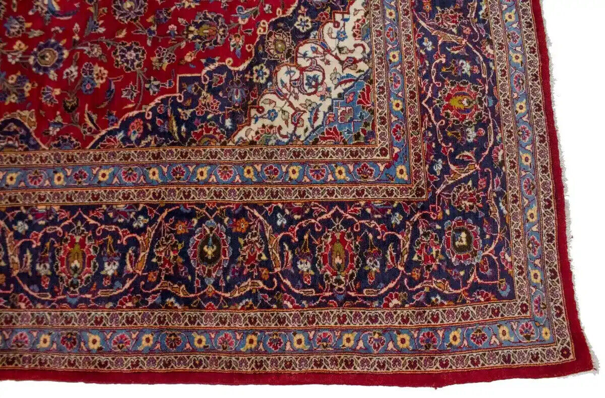 Vintage Handmade Oriental Rug Classic Floral Wool