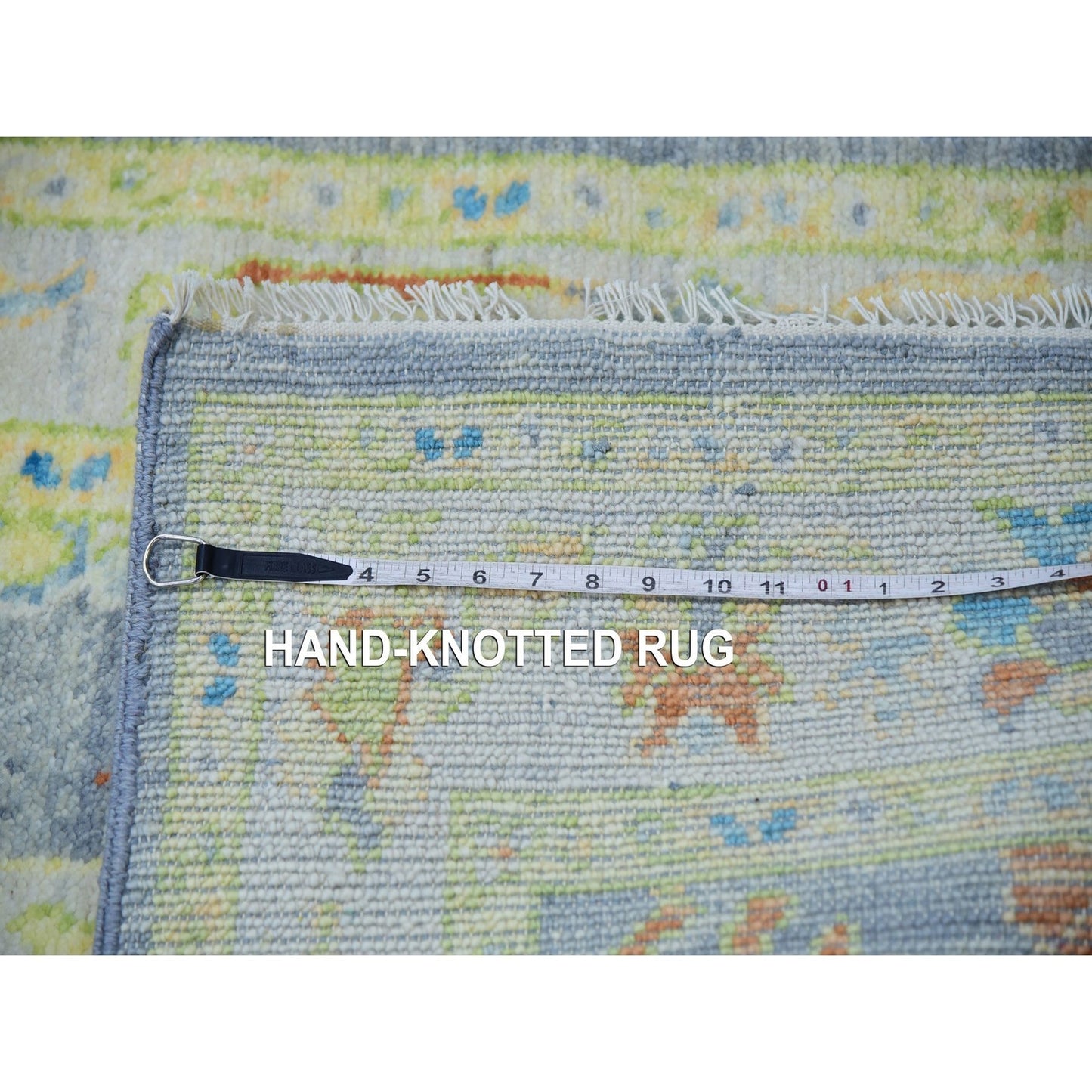 2'10"X15'7" Gray Oushak Weave And Design Hand Knotted Wool Xl Runner Rug