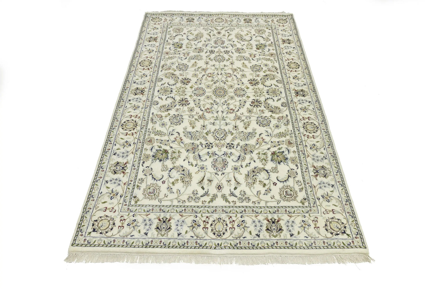 Indo-Nain Oriental Rug Classic Floral Style