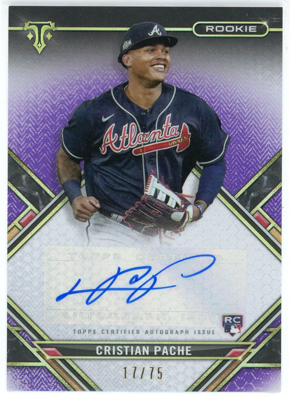 Christian Pache Autographed 2021 Topps Triple Threads Rookie Card #Rac-Cp