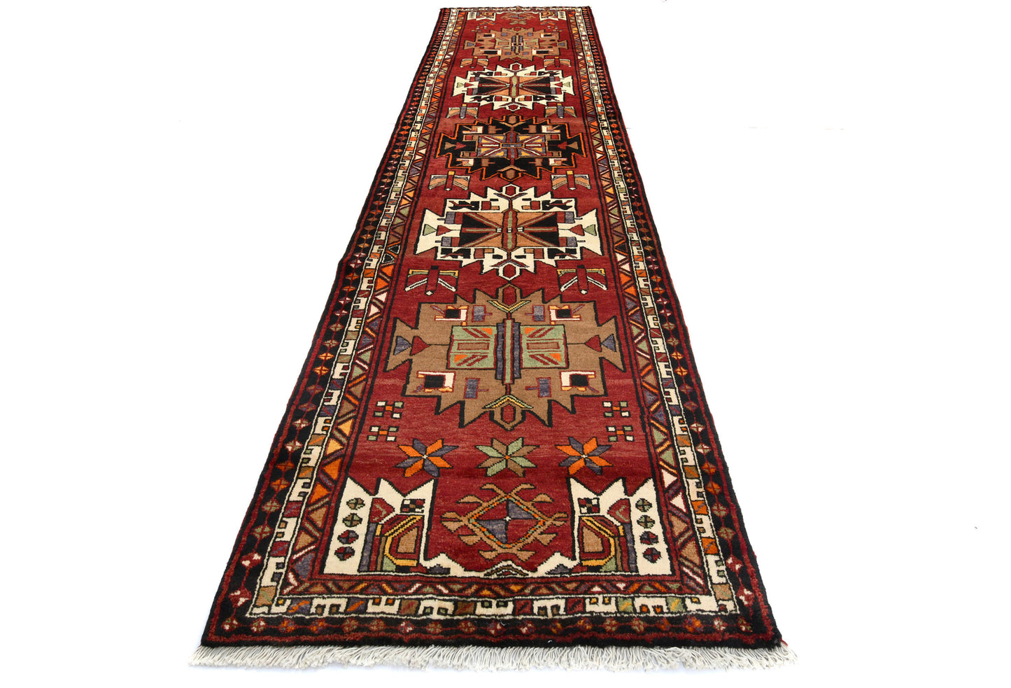 Wool Tribal Geometric Oriental Runner Rug