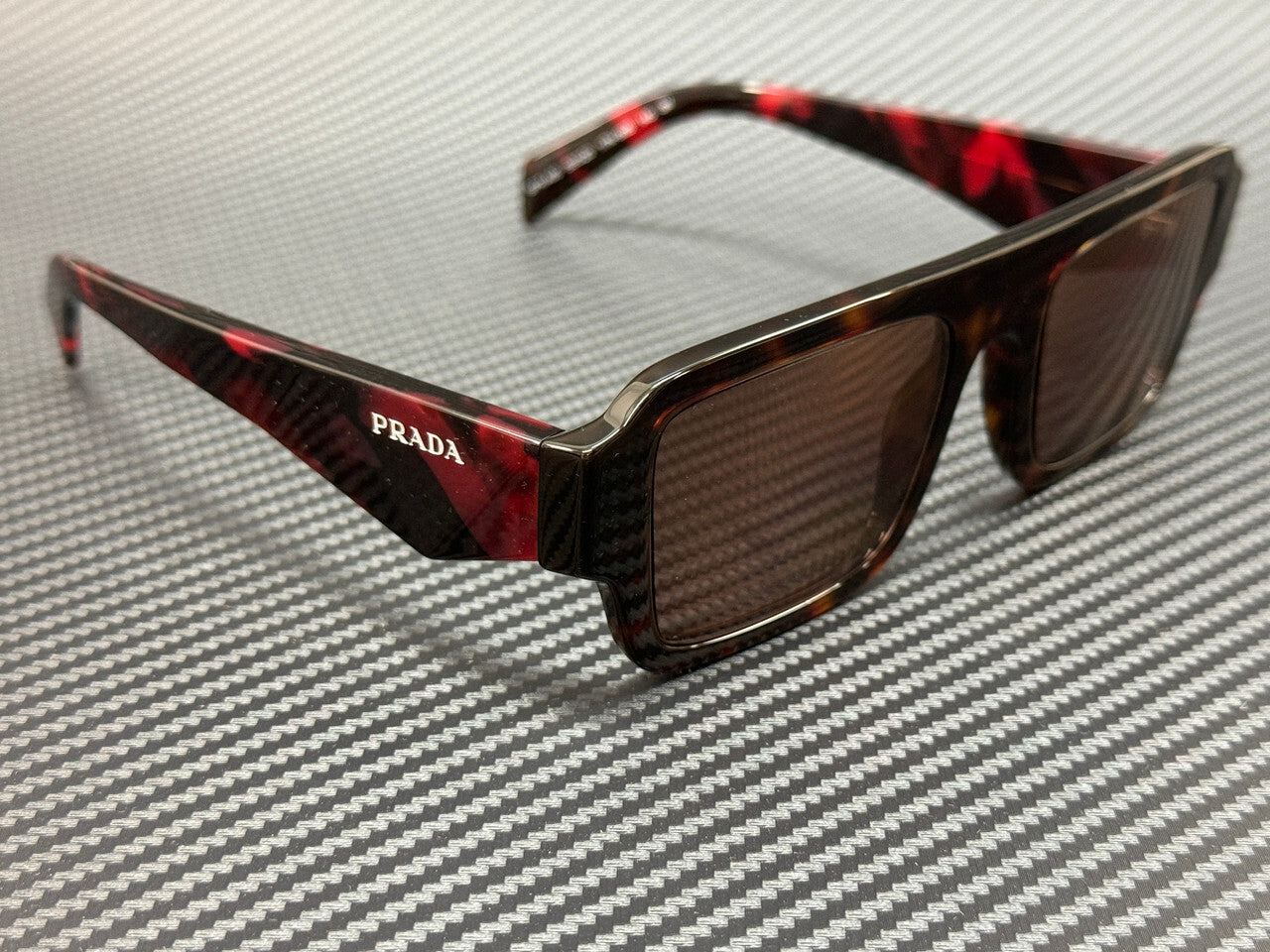 Prada Pr A05S 17N90B Tortoise Brown Mirror Men'S