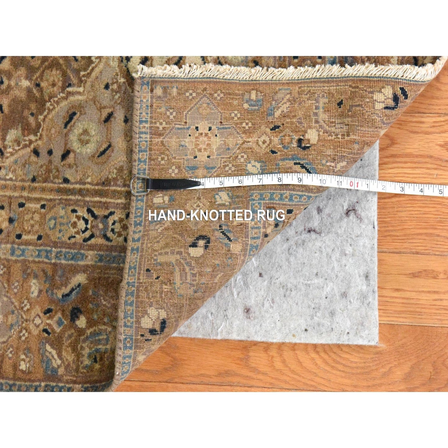6'4"X9'4" Light Green, Semi Antique Zoroastrian Wool Hand Knotted Rug