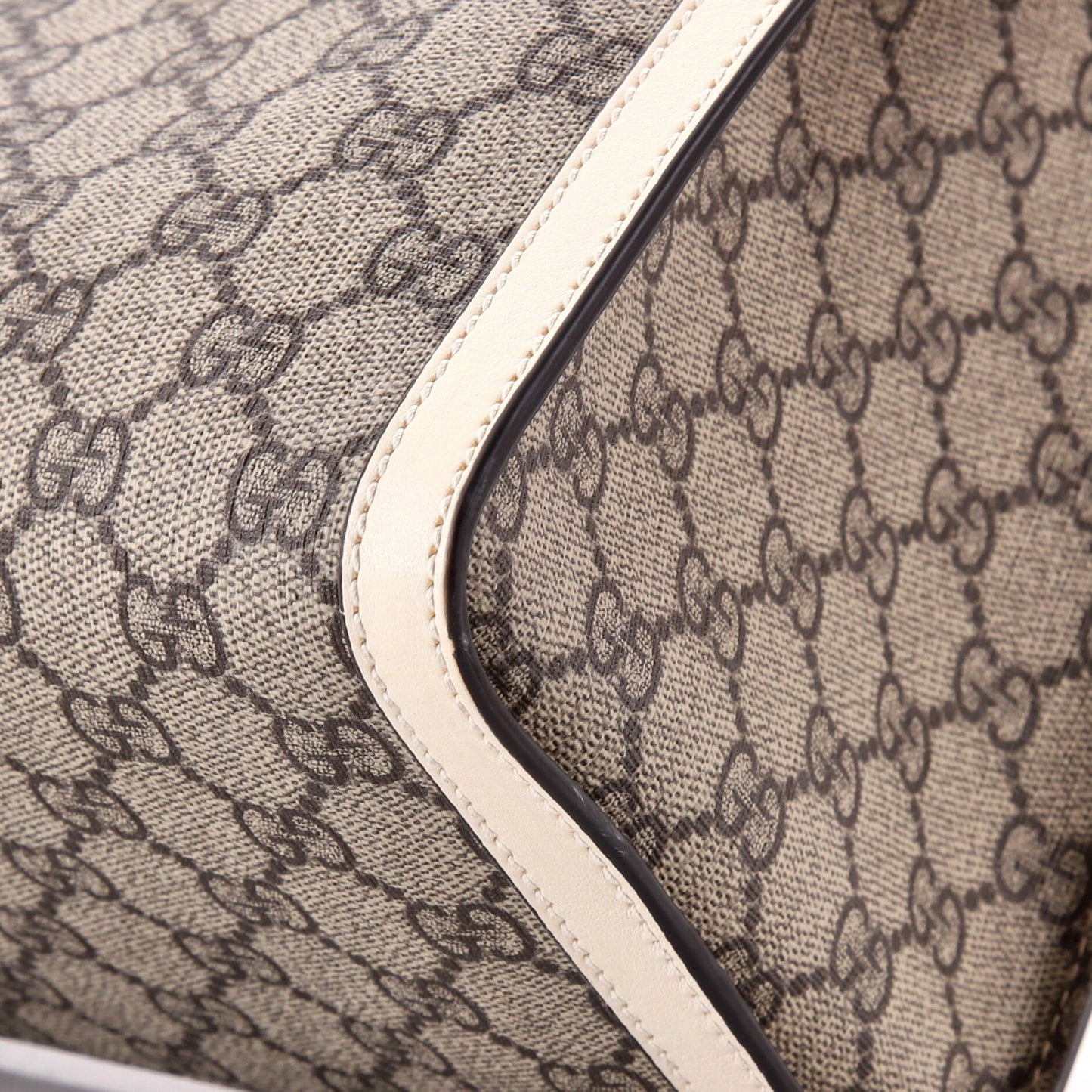 Gucci Padlock Chain Tote Gg Coated Canvas With Leather Medium