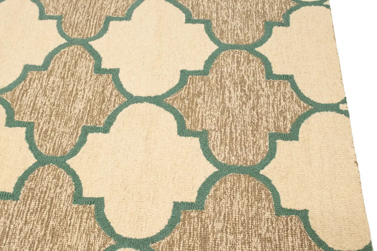 Multicolored Trellis Design 5X8 Hand-Tufted