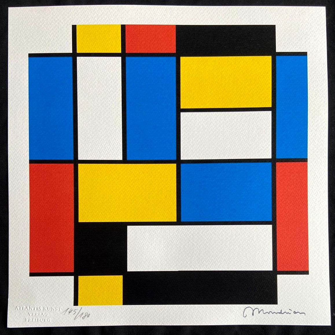 Piet Mondrian Lithograph Coa Signature And Stamp