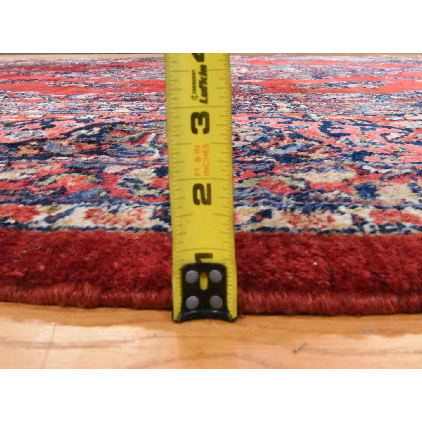 10'2"X13'3" Red Semi Antique Zoroastrian Saroogh Wool Hand Knotted Rug