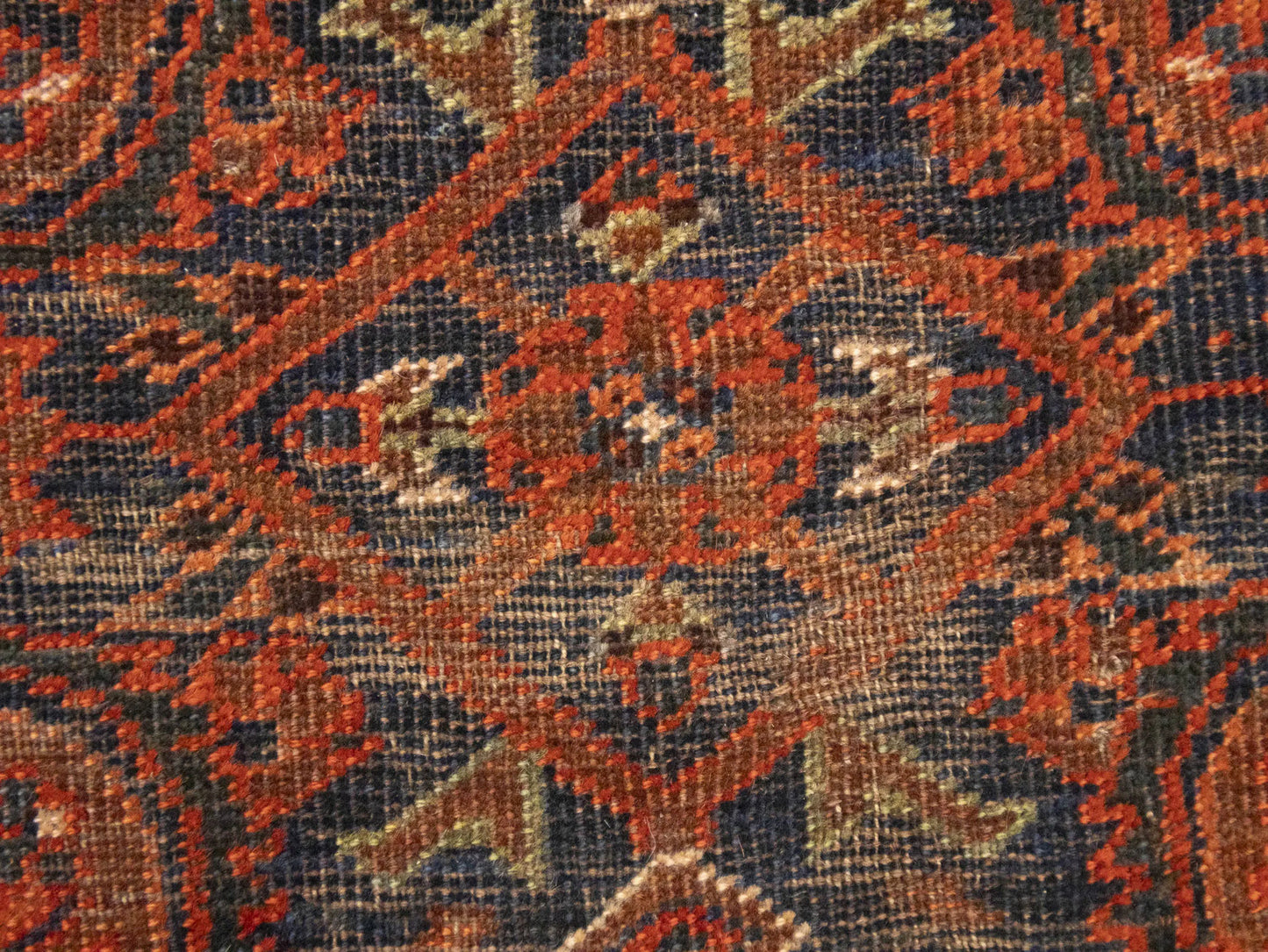 Antique Tribal Farmhouse Wool Rug Oriental Foyer