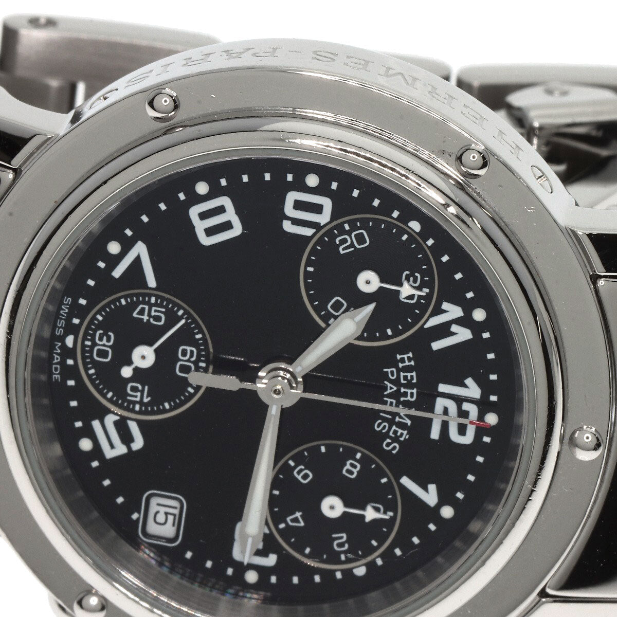 Hermes Clipper Chrono Watches Cl1.310 Stainless Steel/Stainless Steel Ladies
