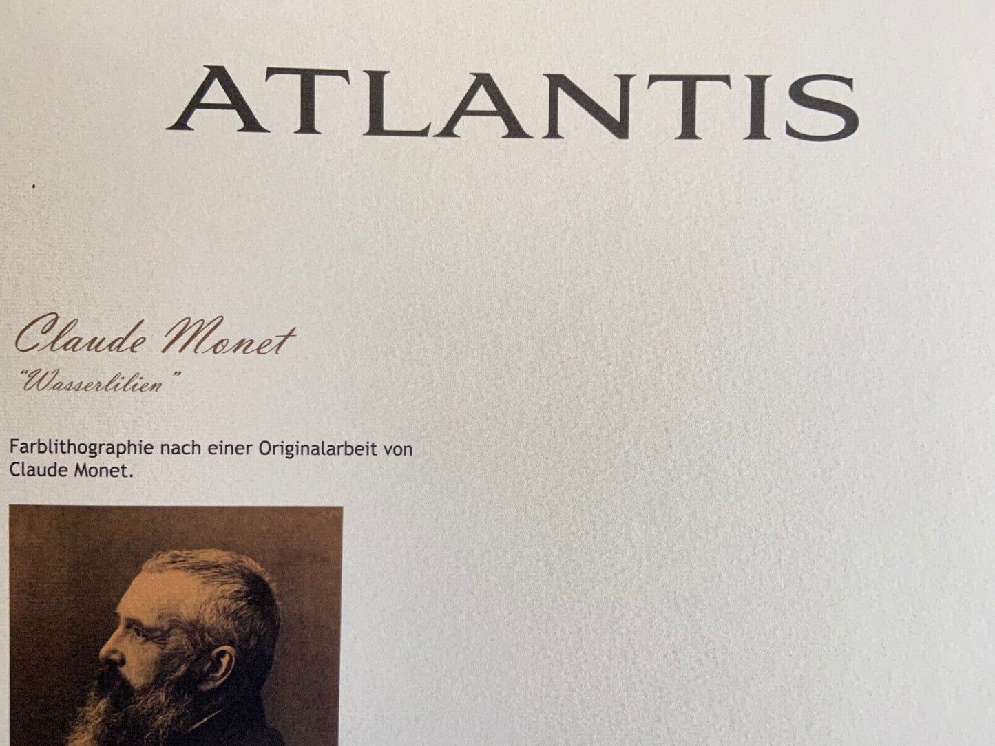 Claude Monet Lithograph Signed Numbered 1978