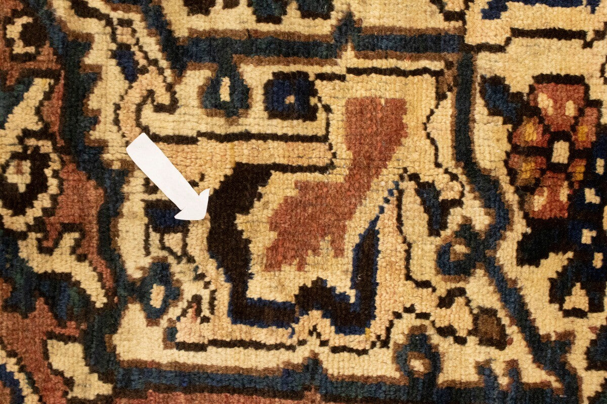 Handmade Antique Oriental Rug Floral Pattern