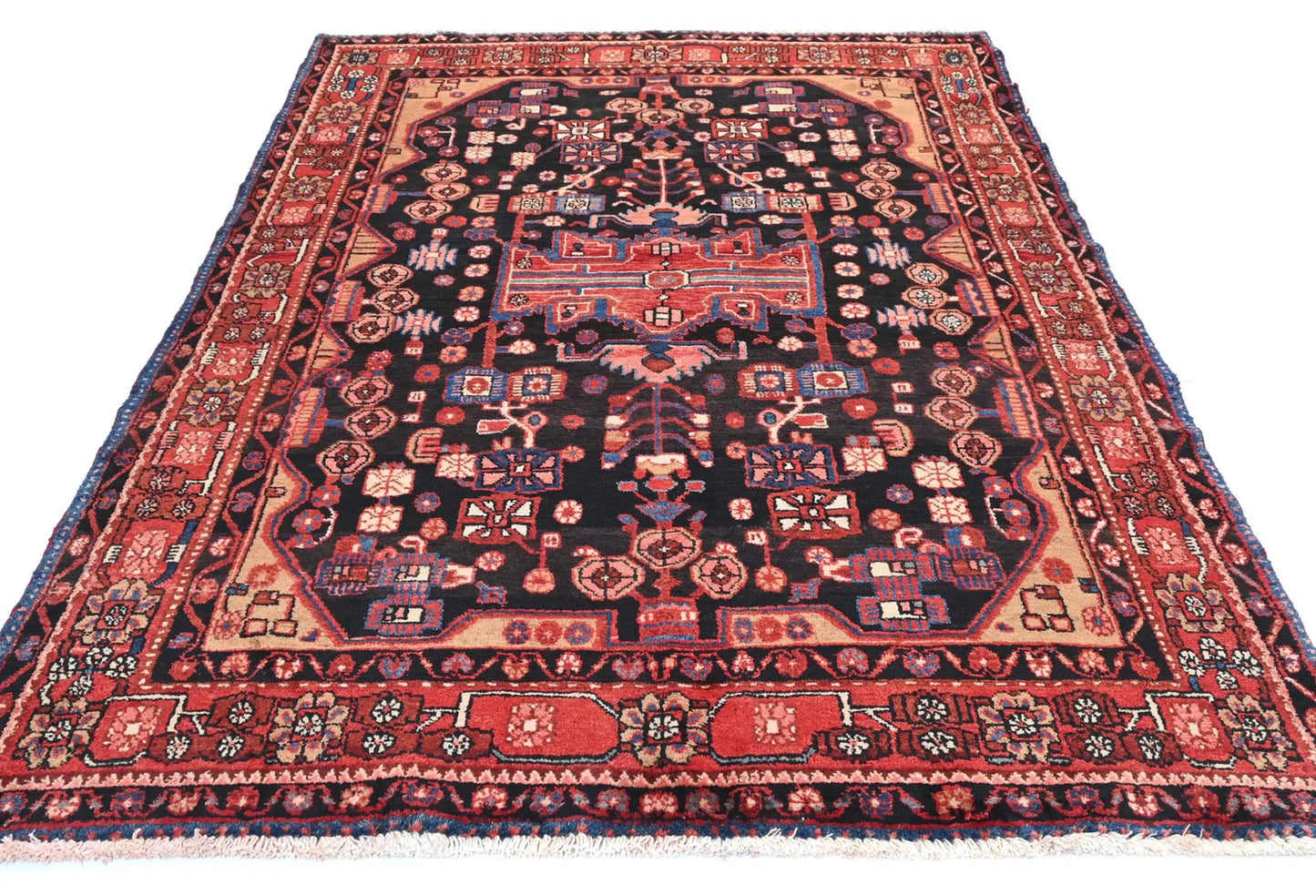 Handmade Tribal Geometric 5X8 Ft Vintage Oriental