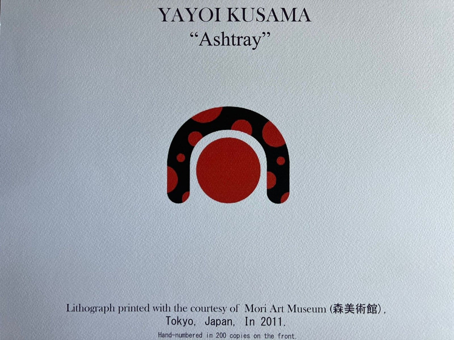 Yayoi Kusama Lithograph "Ashtray" Hand Numbered