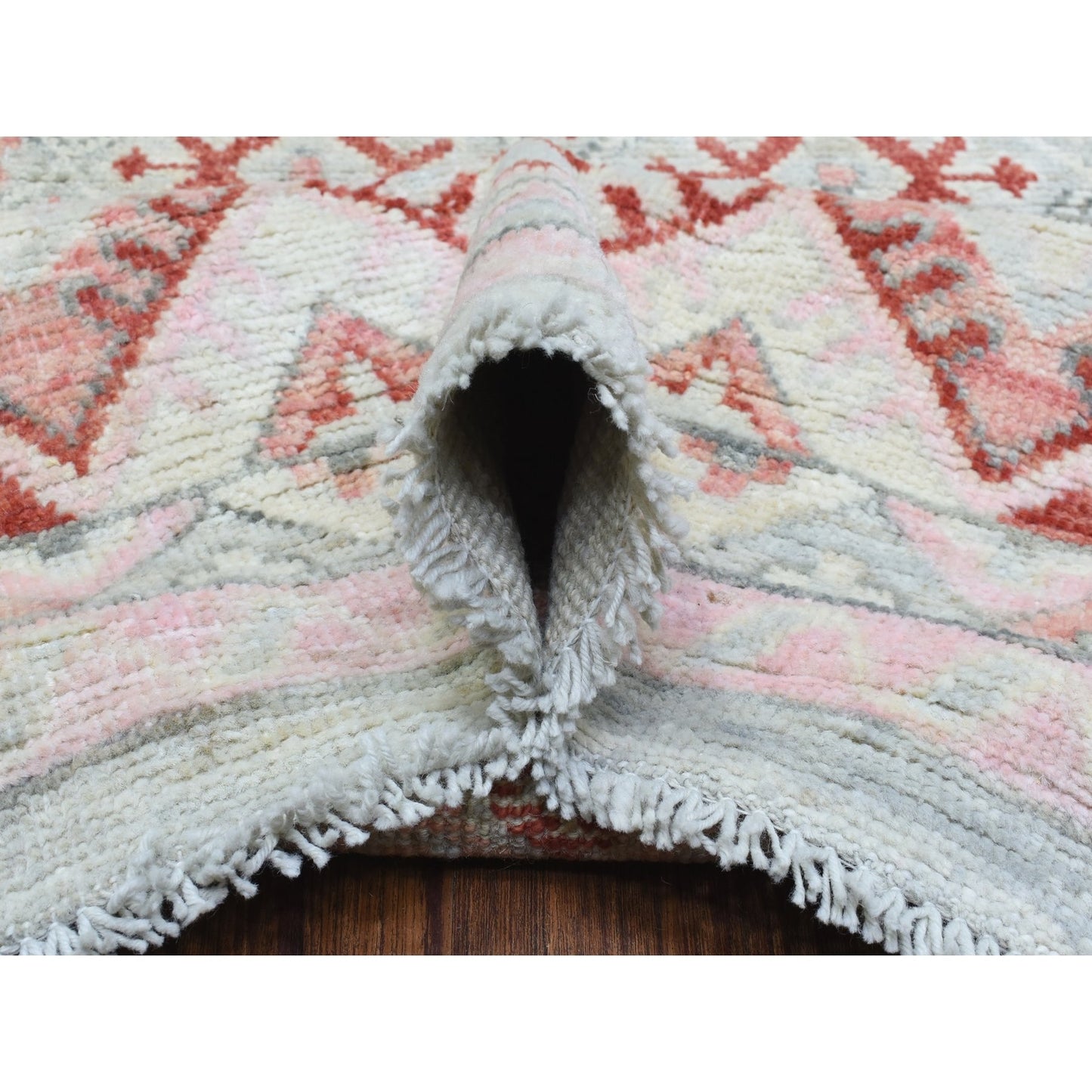 9'X12' Red Anatolian Village Inspired Style Soft Wool Hand Knotted Rug