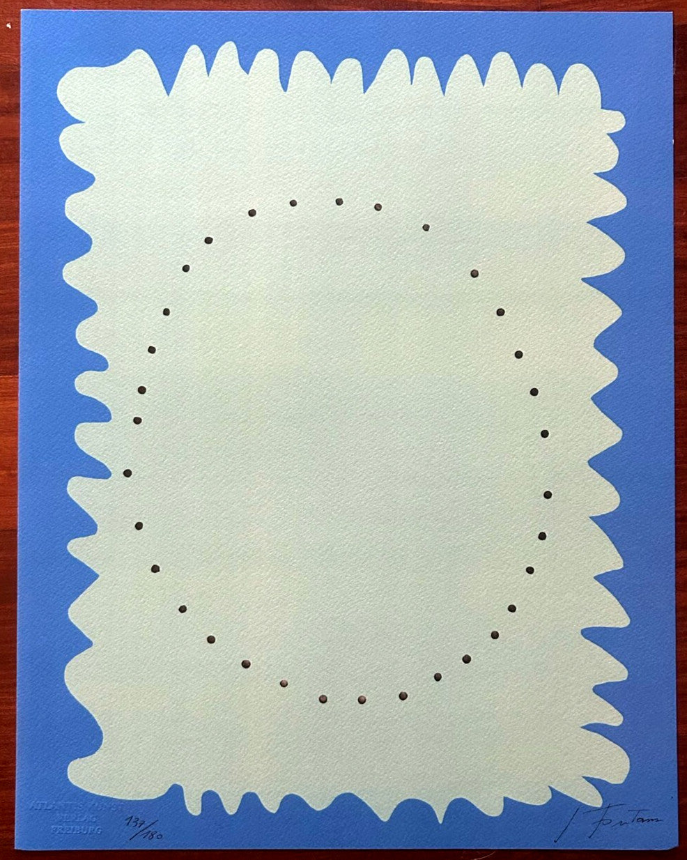 Lucio Fontana Lithograph 1978 Coa Signed In Pen