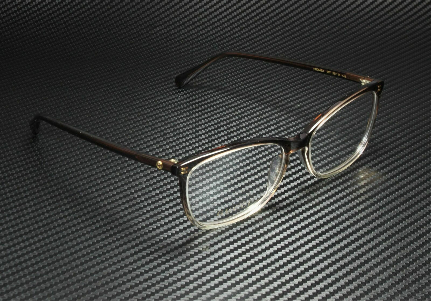 GUCCI GG0548O 007 Square Brown Demo Lens Women's