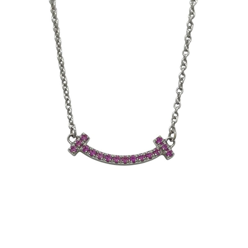 Tiffany & Co. T Smile Mini Necklace K18Wg
