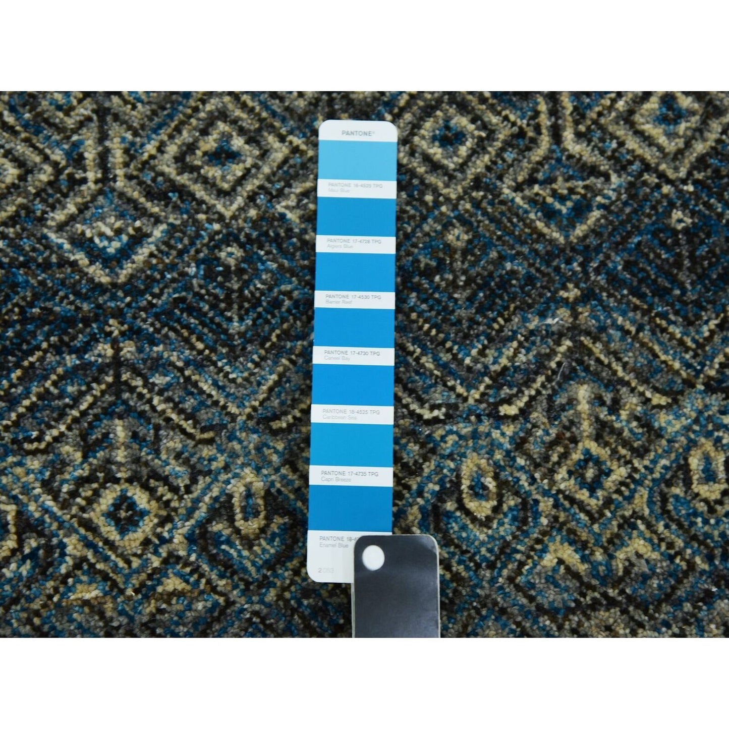 2'6"X6'1" Blue 100% Wool Hand Knotted Kohinoor Herrita Design Runner Rug