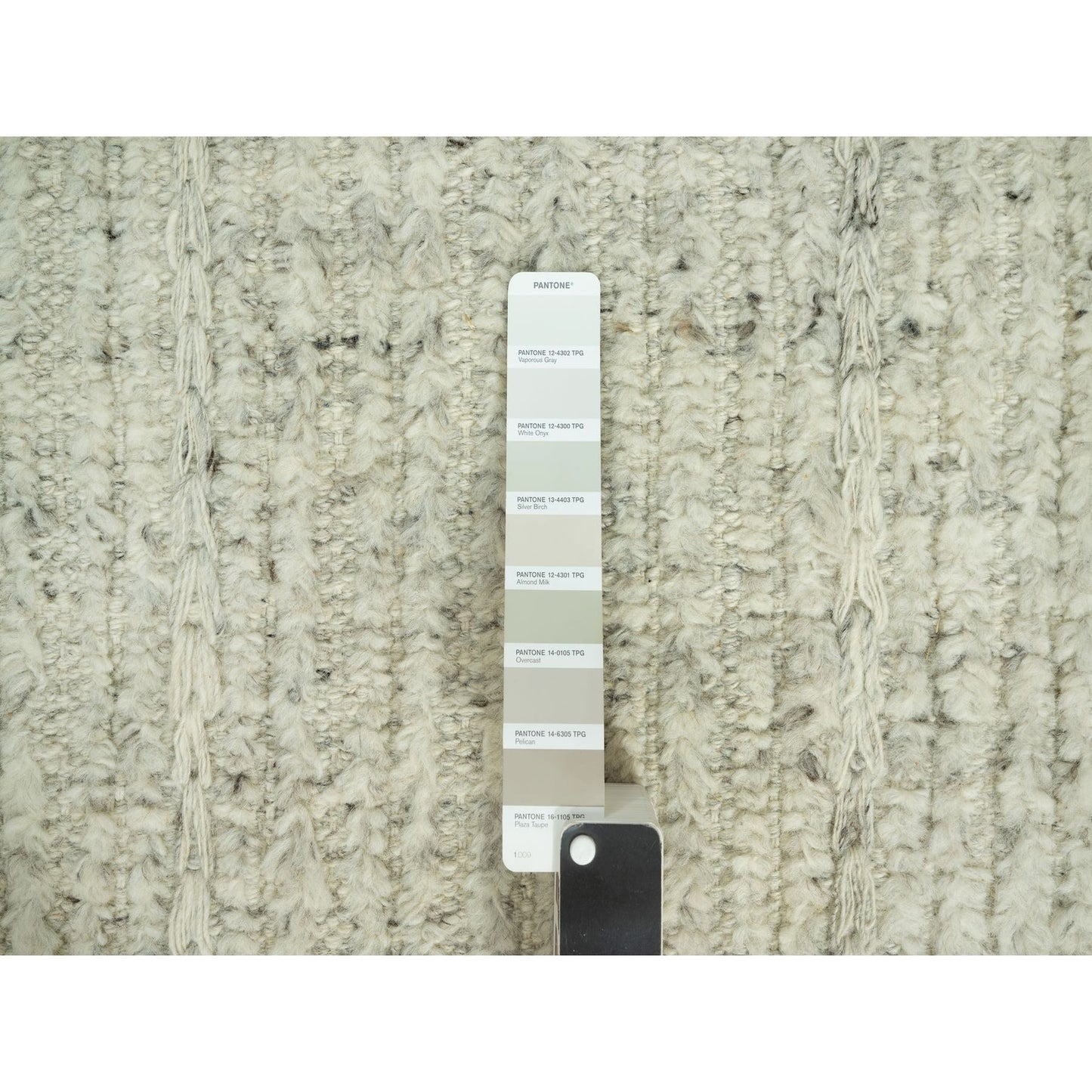 10'X10' Halo Gray Organic Wool Cord Plain Hand Woven Flat Weave Round Rug