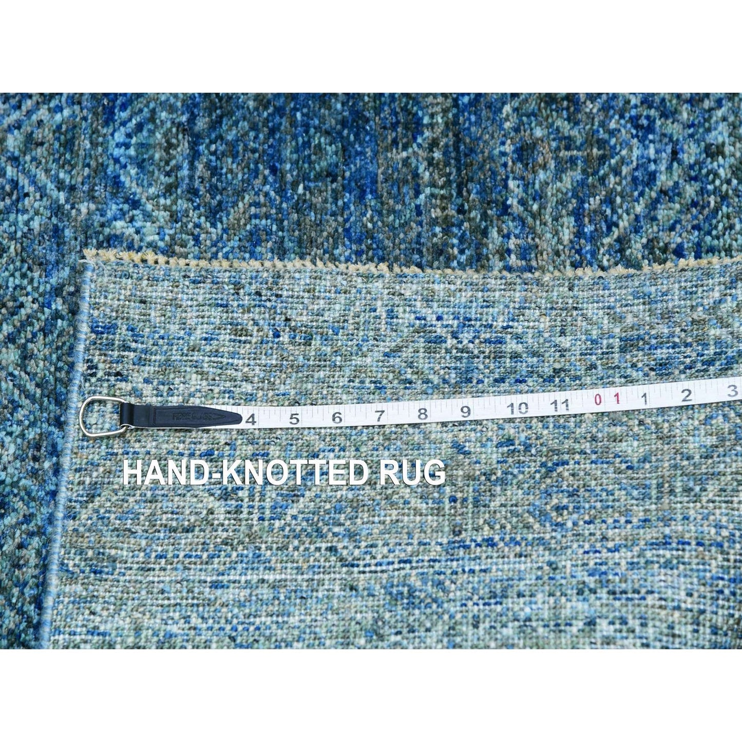 2'6"X12' Green Hand Knotted Kohinoor Herrita Runner Oriental Rug