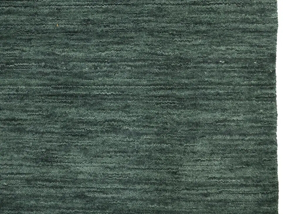 Handmade Dark Green Gabbeh Modern Rug Tribal