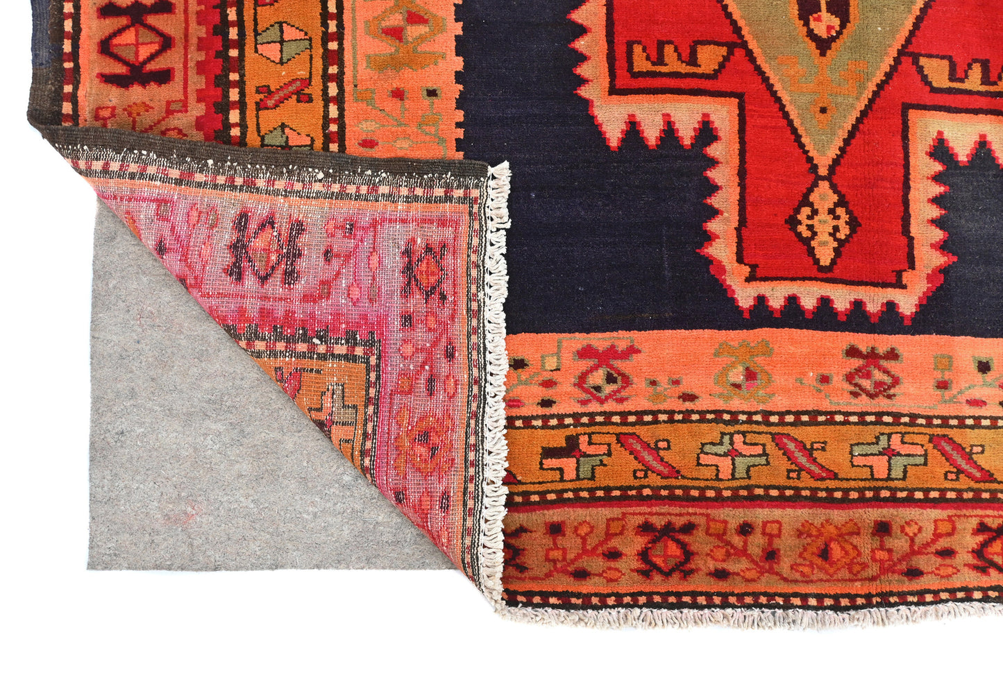 Handmade Vintage Oriental Runner Rug Tribal