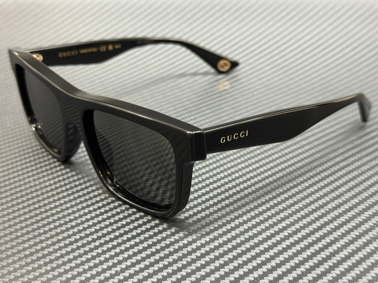 GUCCI GG1618S 001 Black Grey Men's Medium 56 mm