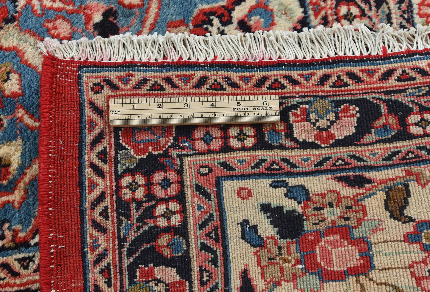 Hand-Knotted Red Vintage Oriental Rug 9X12 Ft