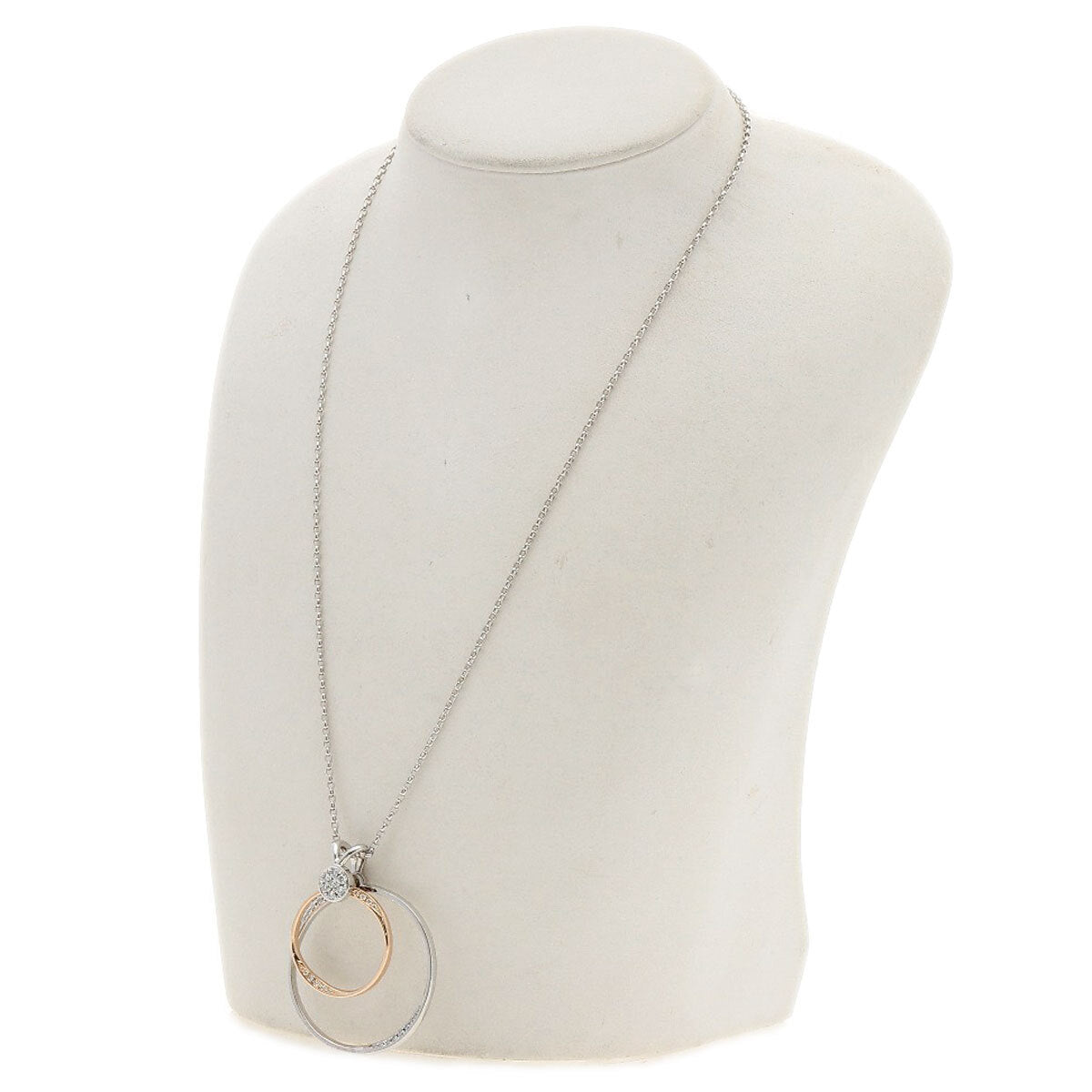 Waltham Necklace Swing Diamond K18 White Gold