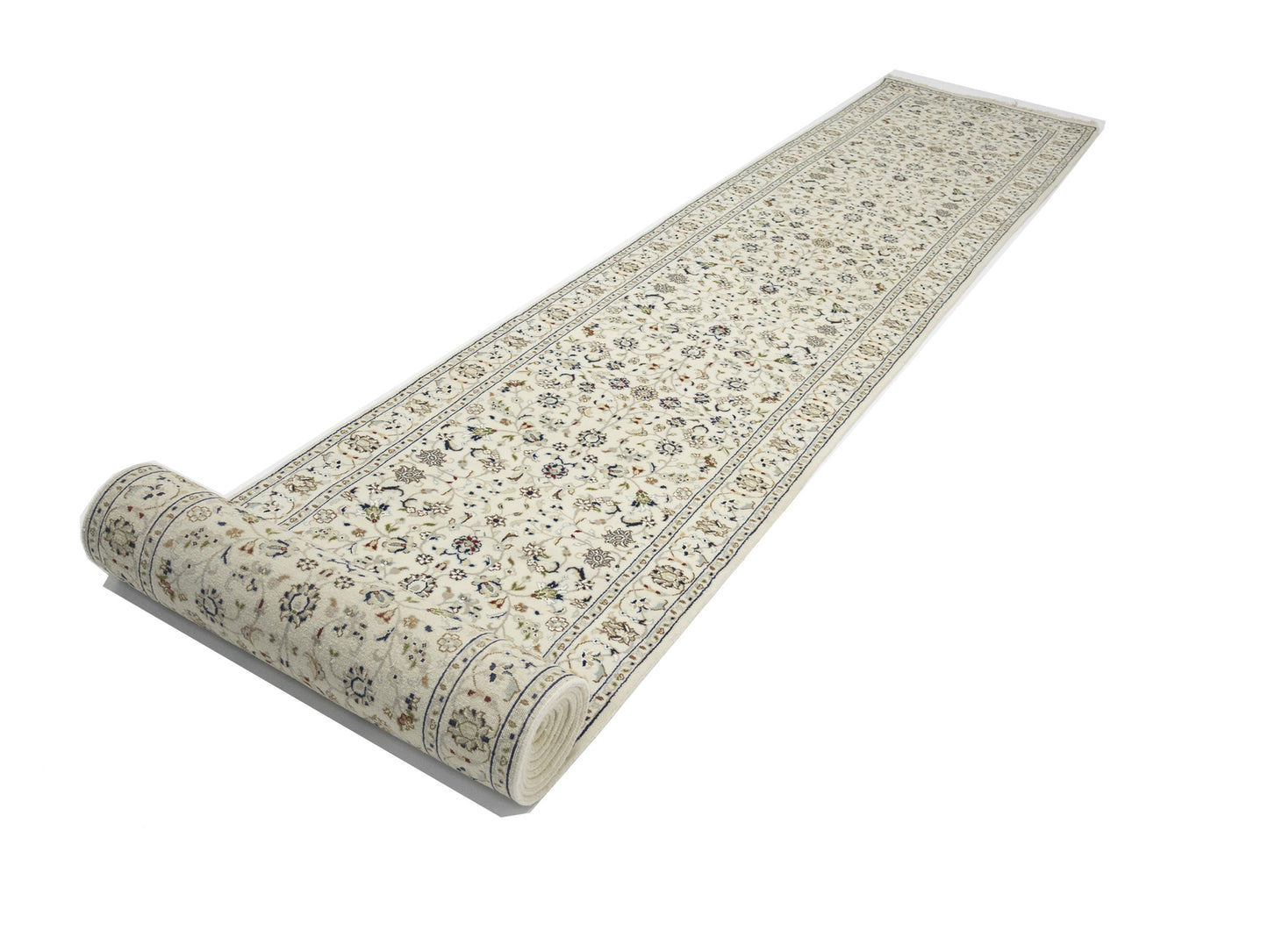 Indo-Nain Oriental Runner Rug All-Over Floral
