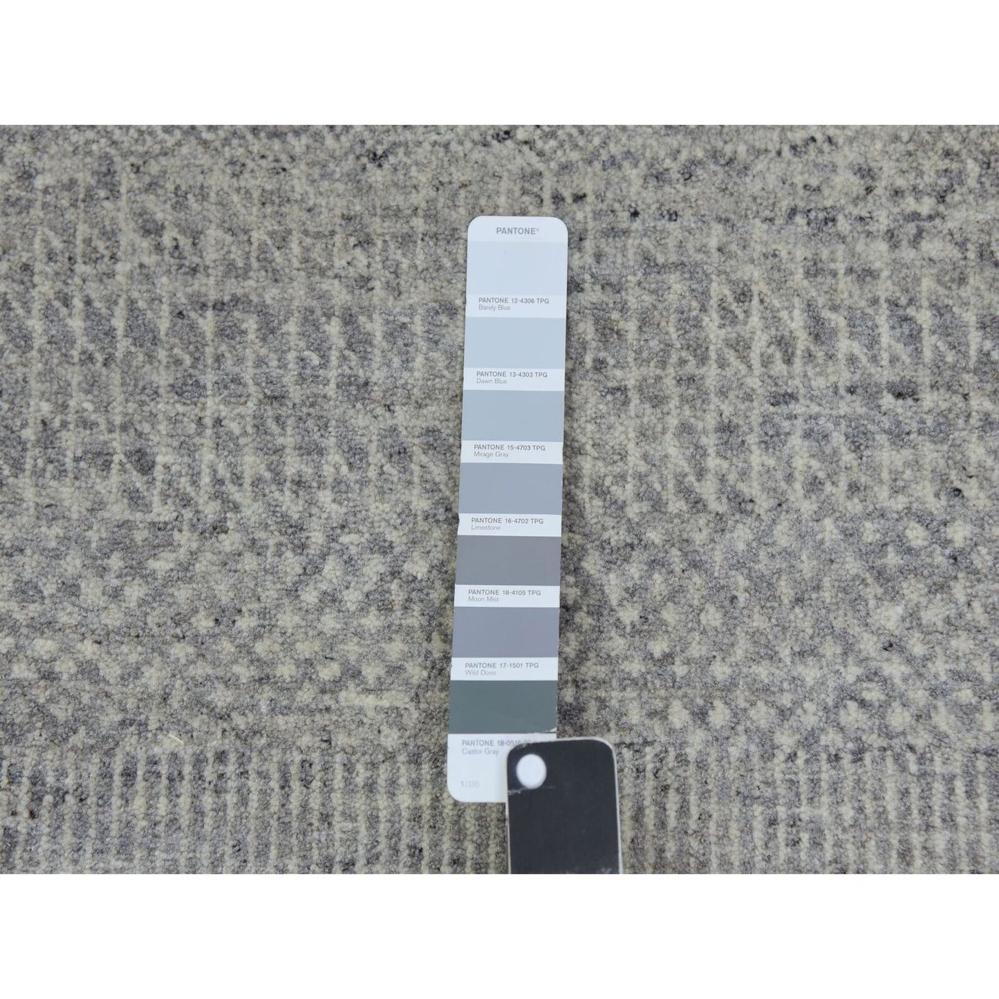 2'5"X18'6" Scorpion Gray Undyed Wool Hand Knotted Xl Runner Grass Rug