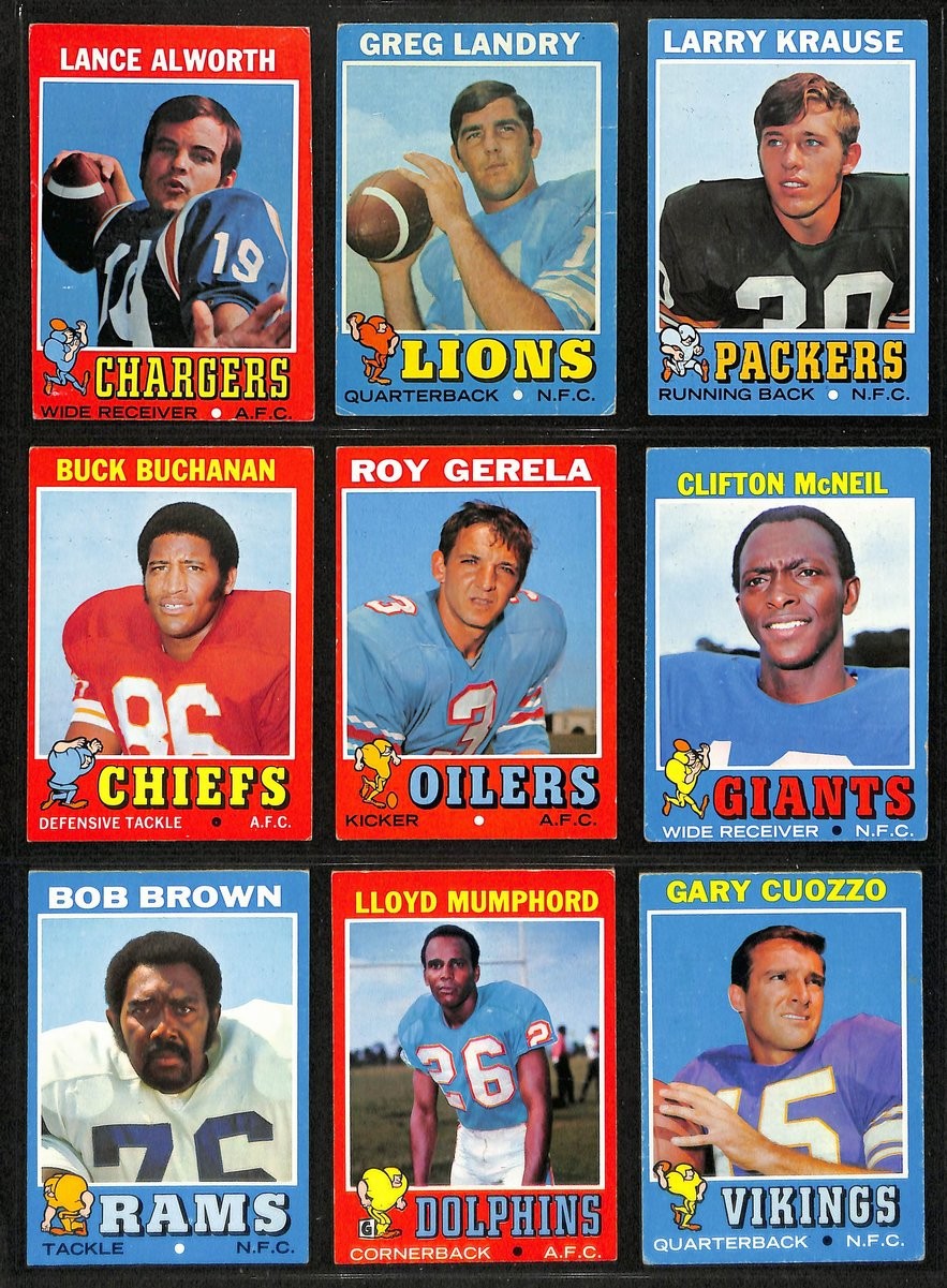 1971 Topps Football Card Complete Set (1-263) Bradshaw Greene Simpson 195946