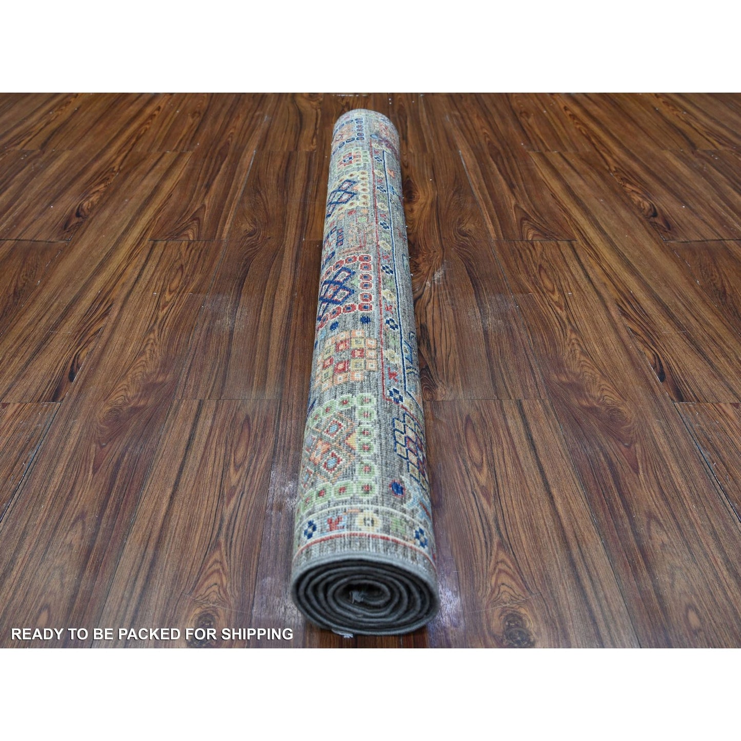 3'10"X5'9" Gray Ziegler Mahal Hand Knotted Vegetable Dyes Oriental Rug