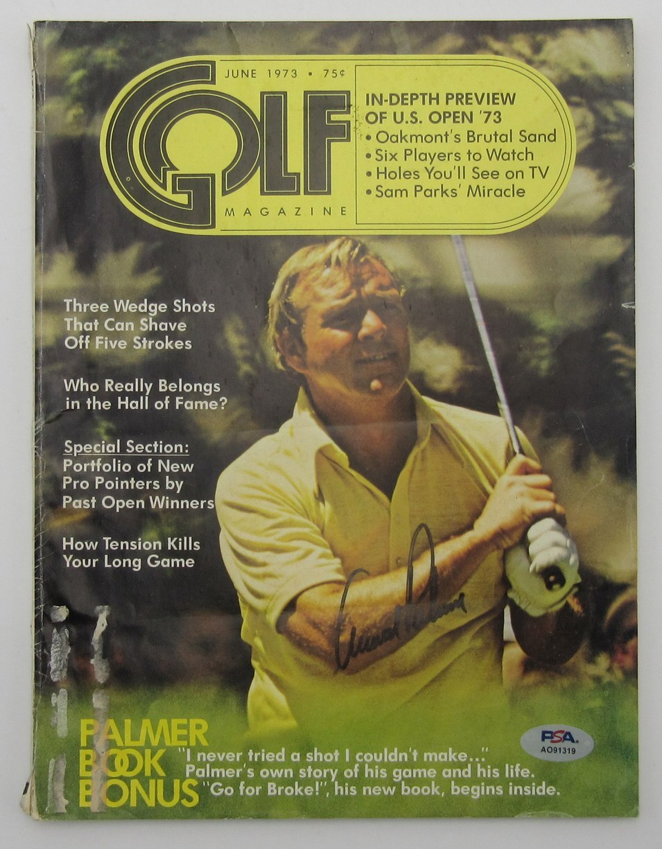Arnold Palmer Signed/Autographed June 1973 Golf