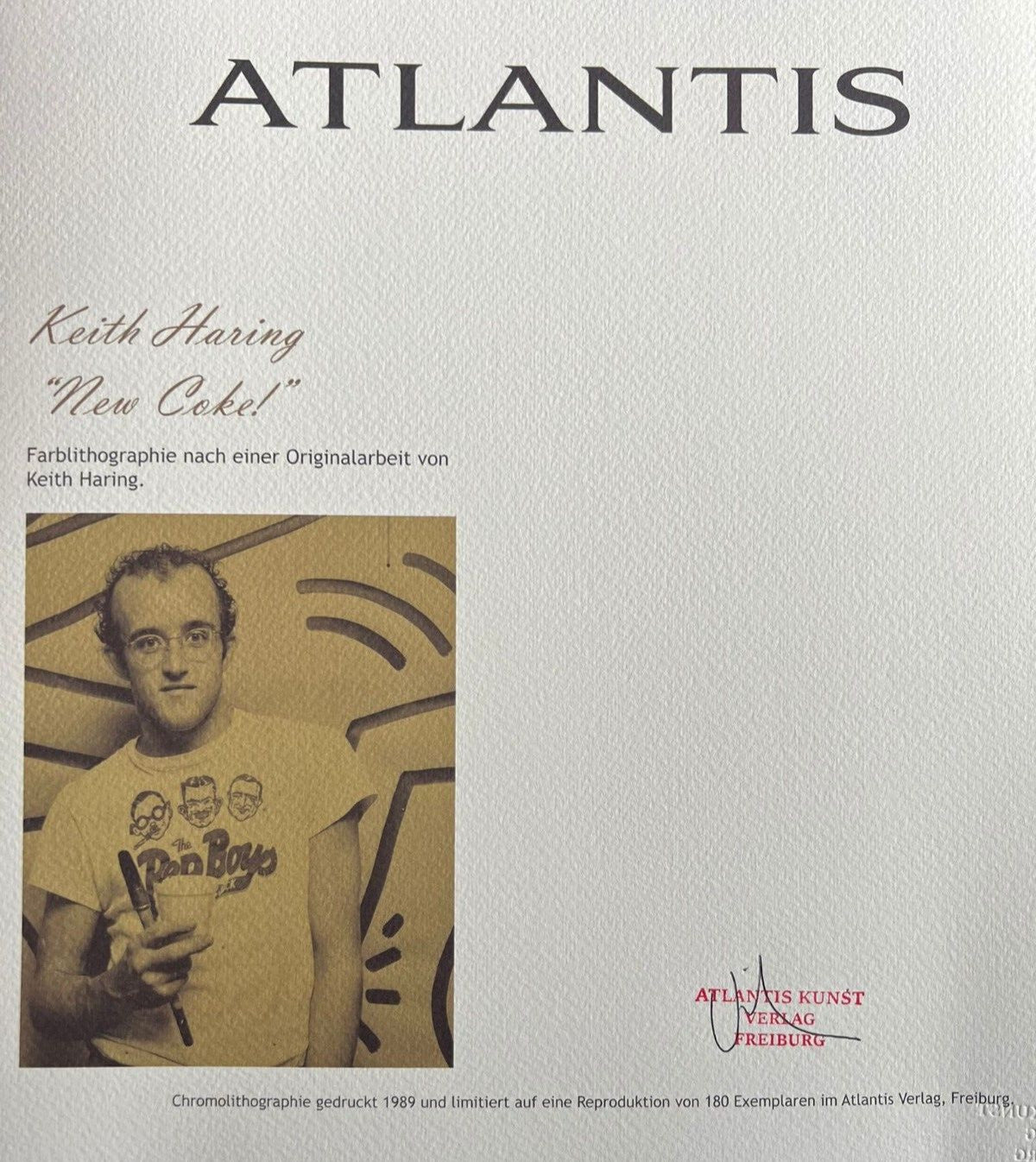 Keith Haring Lithograph From An Signed Numbered Coa Painting