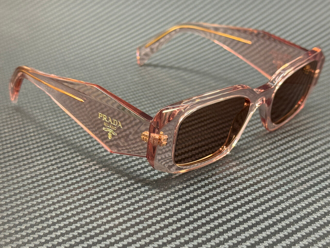 PRADA PR 17WS 19Q10D Transparent Peach Brown
