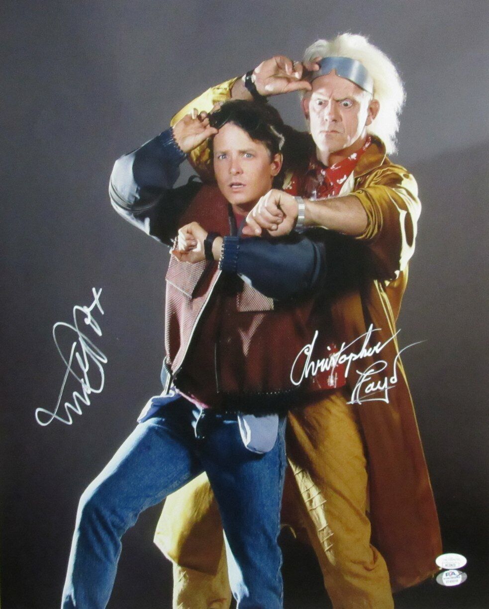 Michael J Fox/Christopher Lloyd Autographed 16X20