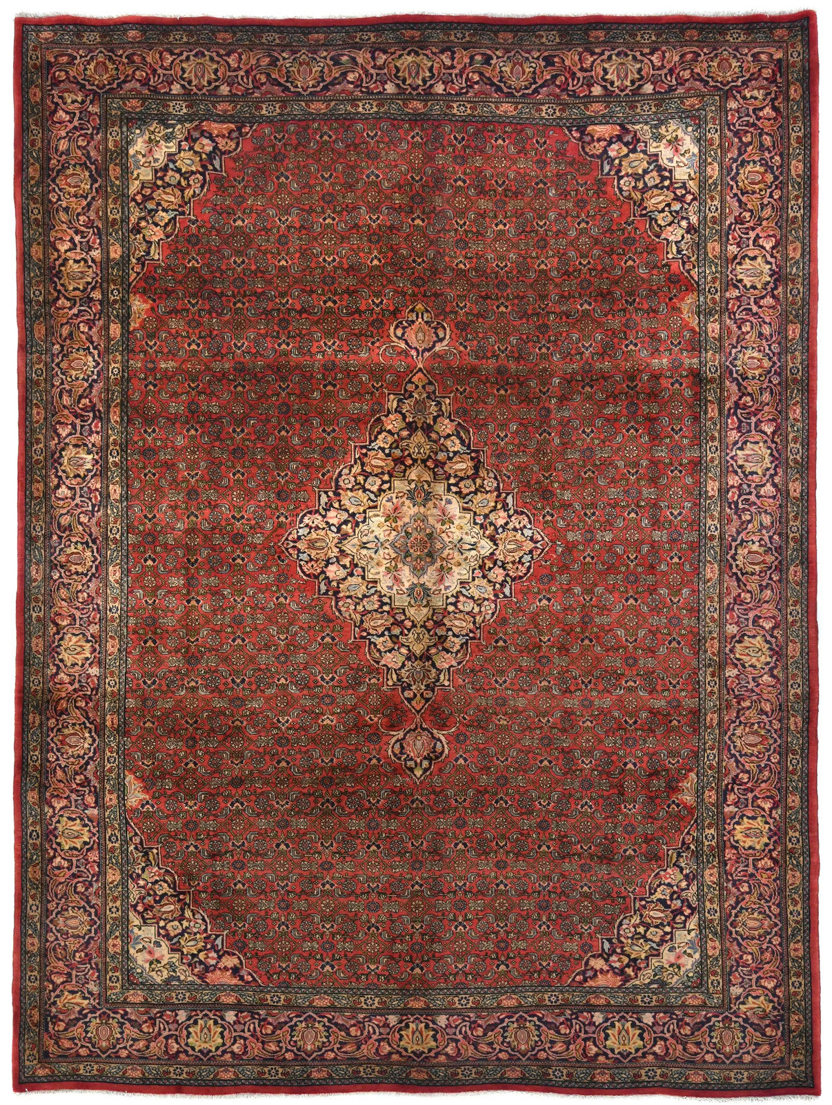 Handmade Vintage Rug Tribal Floral Extra Large