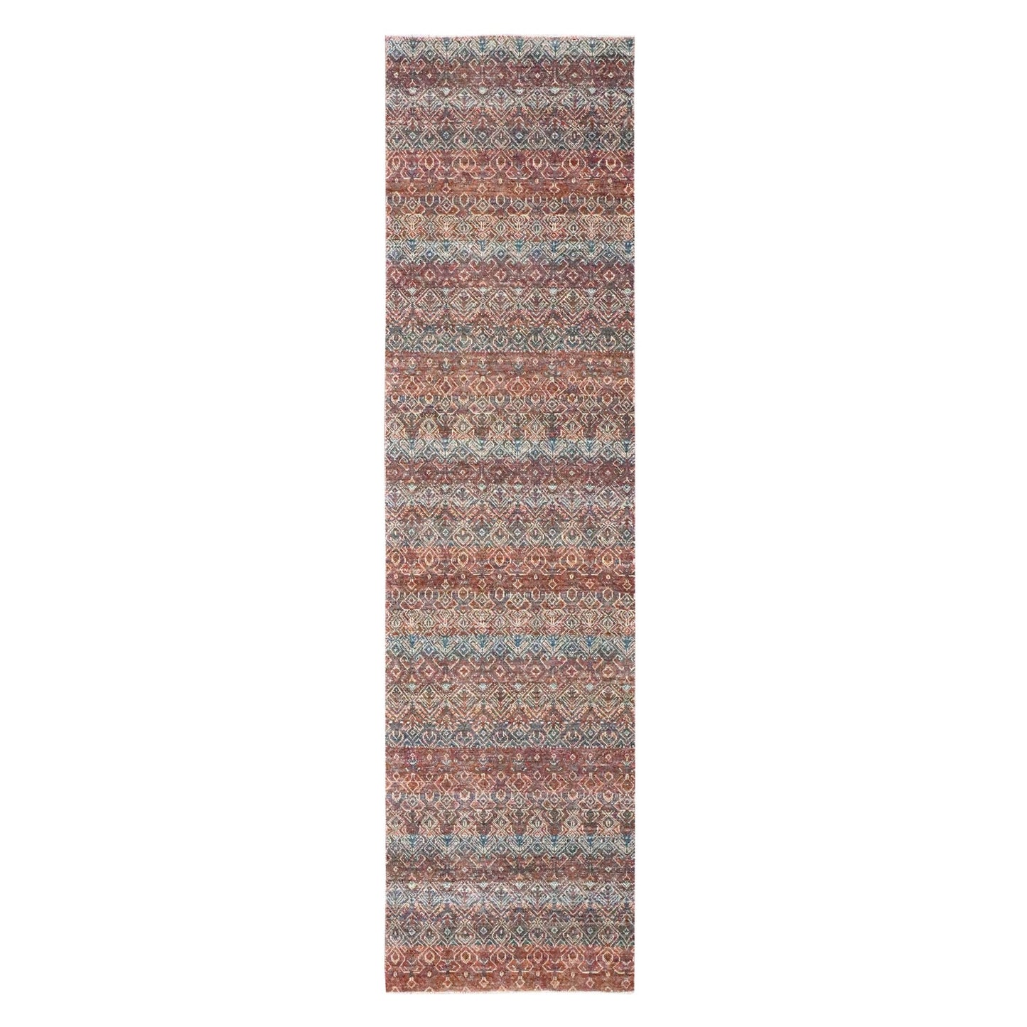 2'7"X10' Red Kohinoor Herat Design Soft Wool Hand Knotted Runner Rug