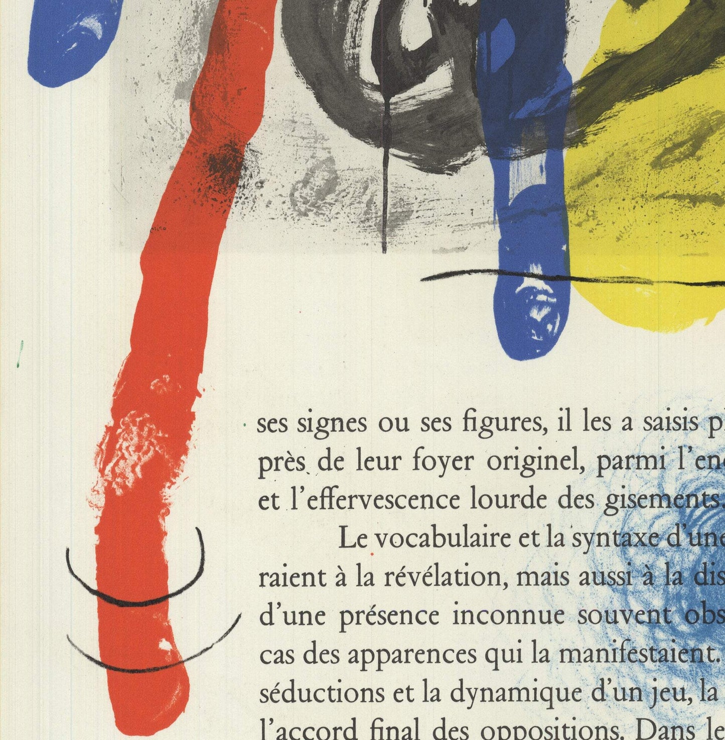 Joan Miro Abstract From Dlm Number 169 " Lithograph