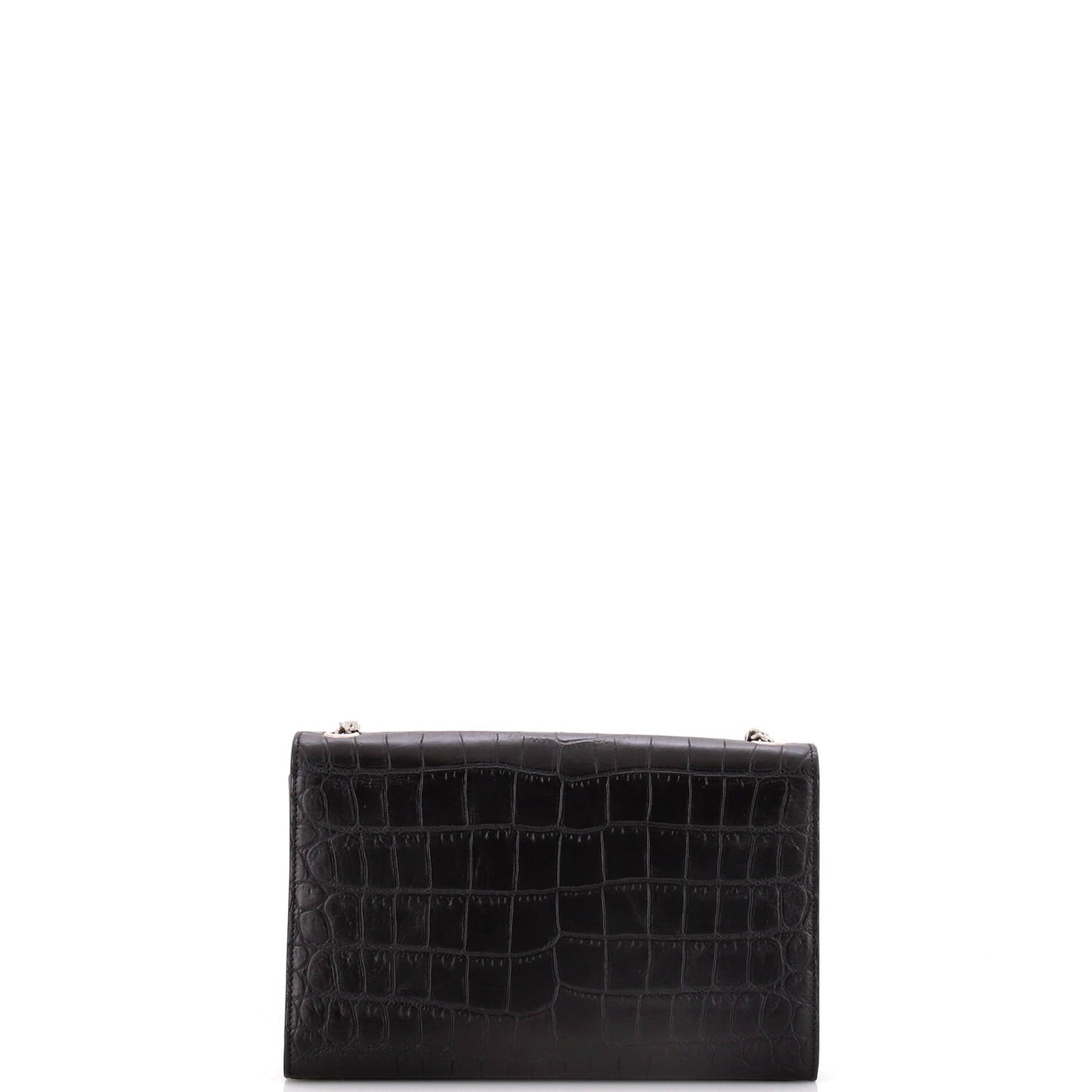 Saint Laurent Classic Monogram Tassel Crossbody Bag Crocodile Embossed Leather