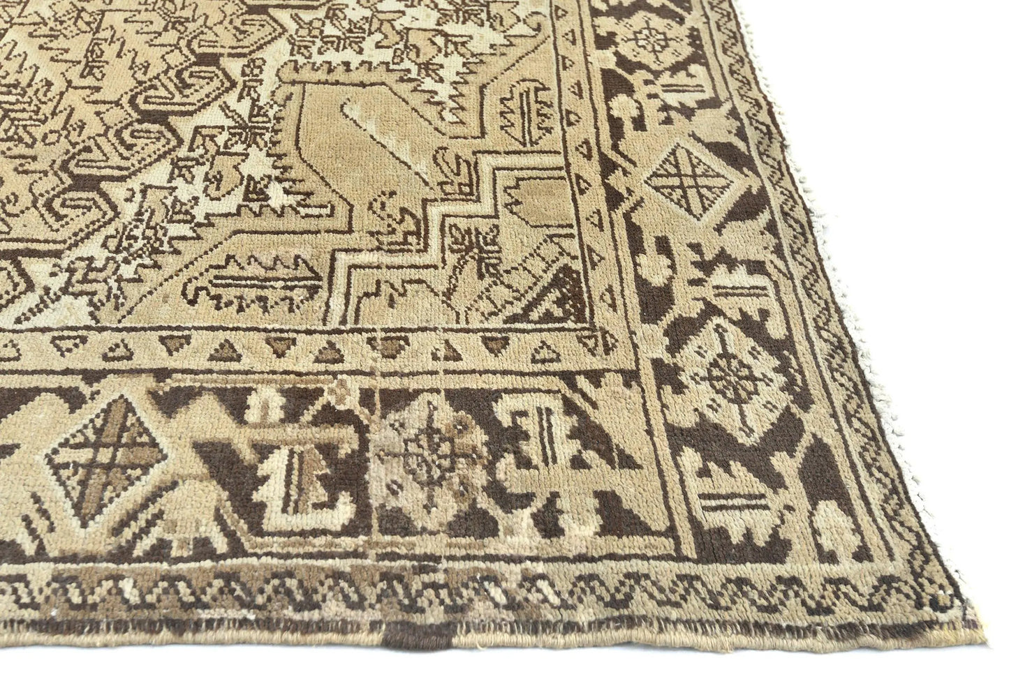 Distressed Vintage Oriental Rug 7X10 Ft Muted