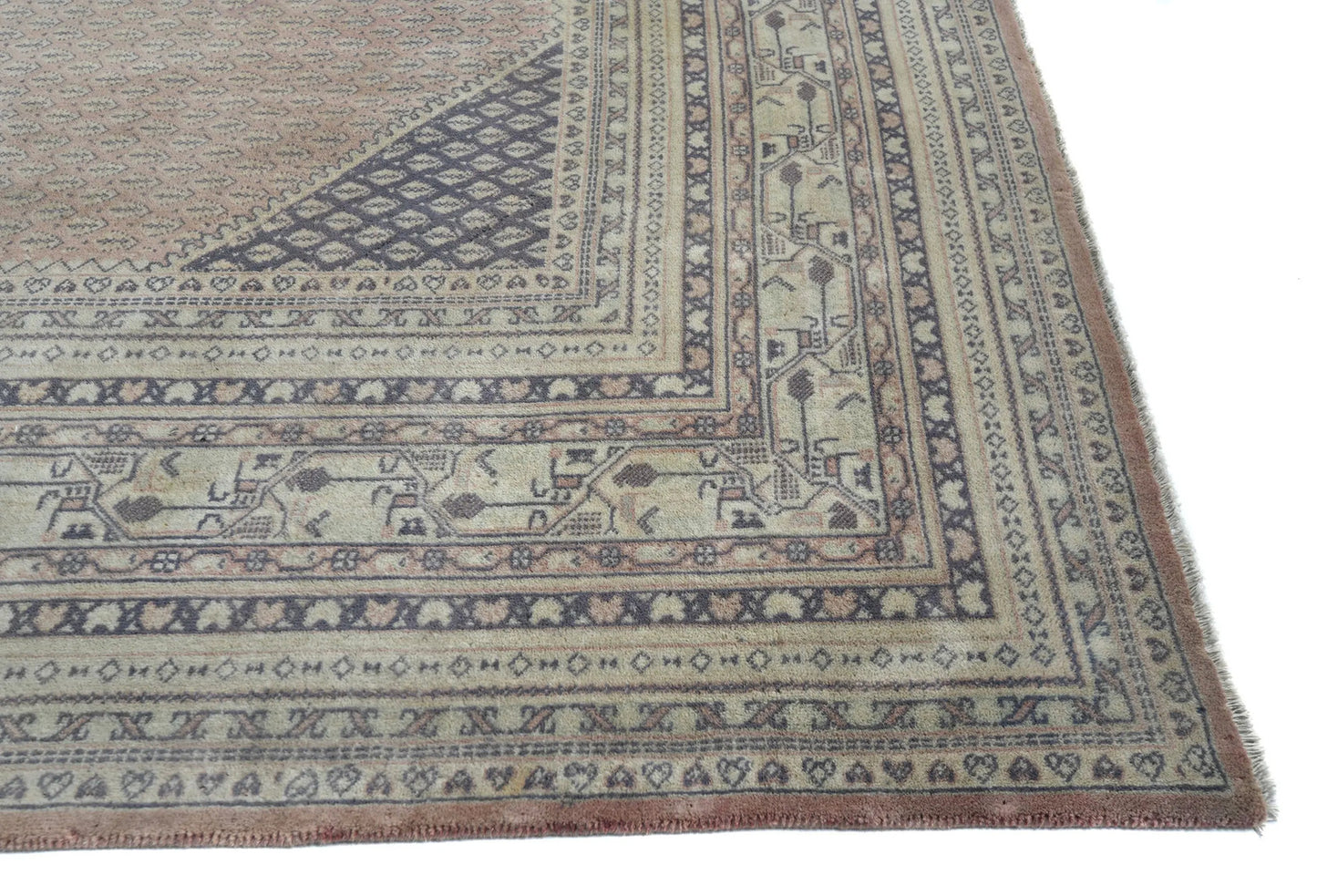 Vintage Handmade Oriental Rug 9X12 Ft Tribal