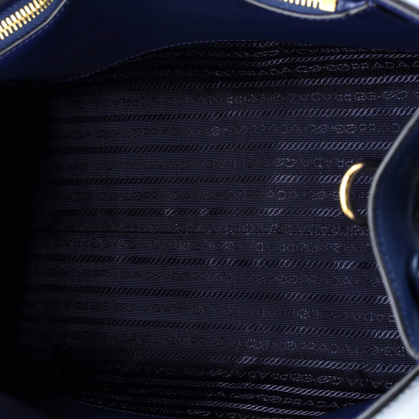 Prada Monochrome Tote Saffiano With City Calf Medium