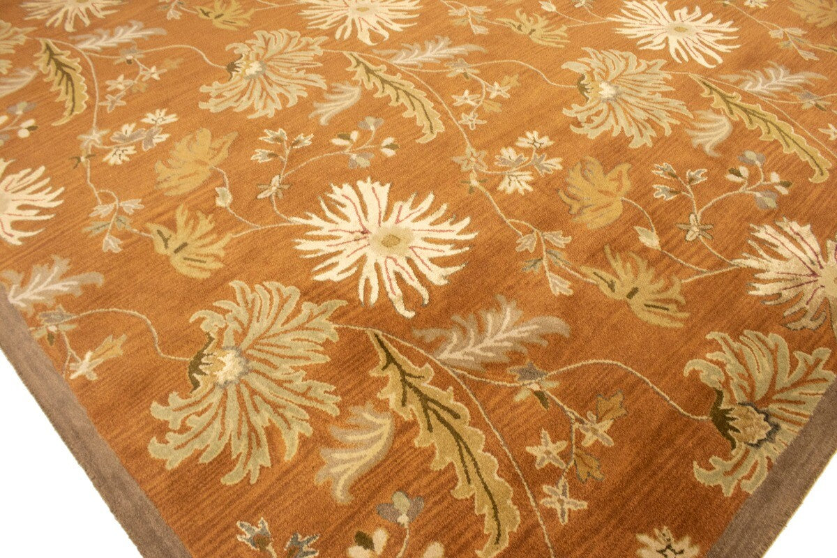 10X13 Ft Hand-Tufted Oriental Rug Floral Design