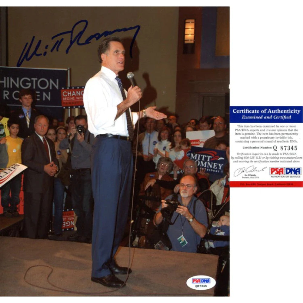 Mitt Romney Autographed 8X10 Photo
