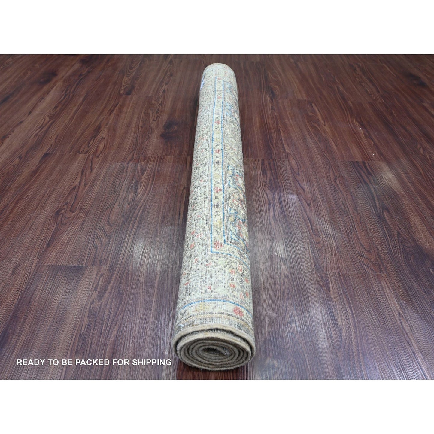 3'9"X6'7" Brown Hand Knotted 14Th Century Mamluk Dynasty Pattern Wool Rug