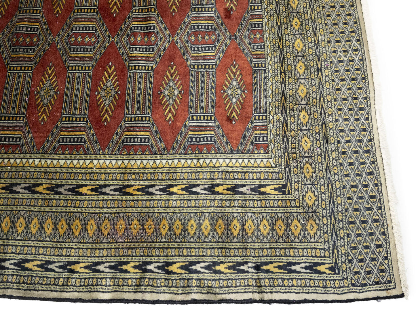 Hand-Knotted Oriental Rug Muted Colors Floral